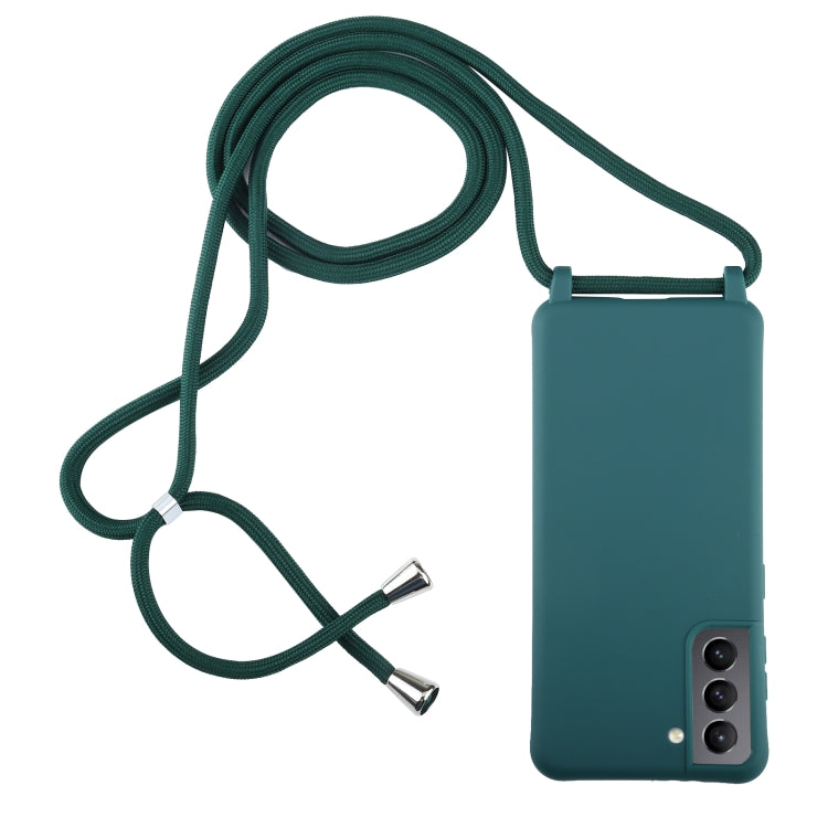 For Samsung Galaxy S21 5G Candy Colors TPU Protective Case with Lanyard