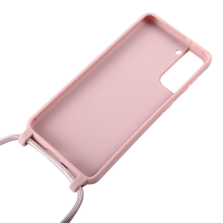 For Samsung Galaxy S21 5G Candy Colors TPU Protective Case with Lanyard