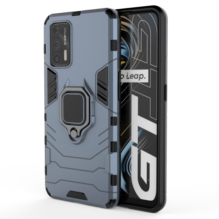 For OPPO Realme GT 5G PC + TPU Shockproof Protective Case with Magnetic Ring Holder