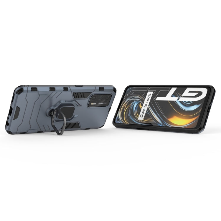For OPPO Realme GT 5G PC + TPU Shockproof Protective Case with Magnetic Ring Holder