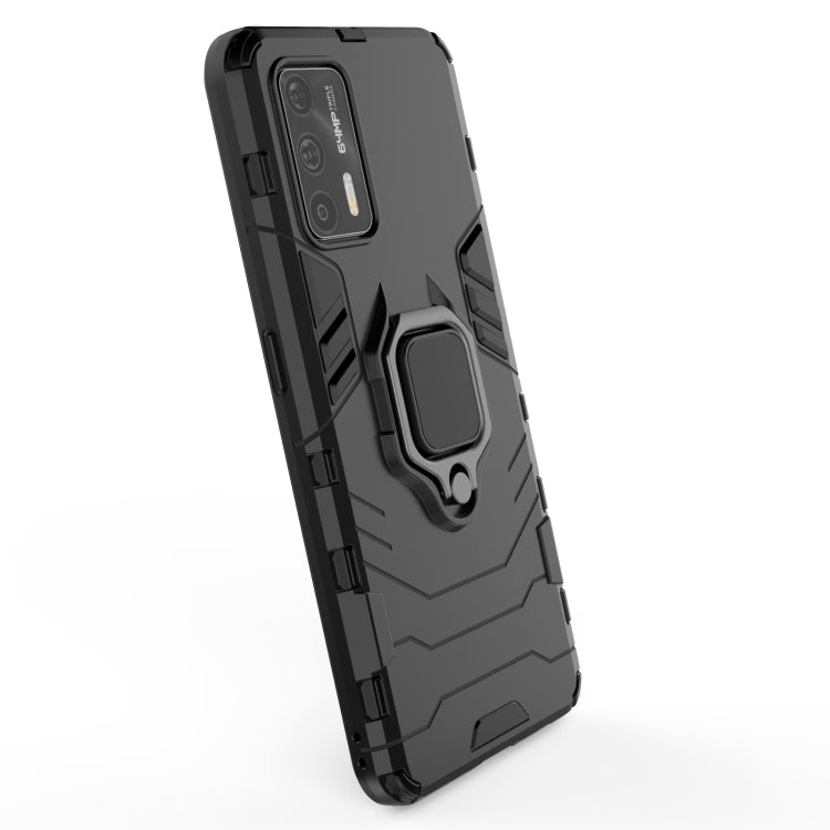For OPPO Realme GT 5G PC + TPU Shockproof Protective Case with Magnetic Ring Holder