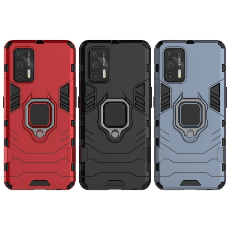 For OPPO Realme GT 5G PC + TPU Shockproof Protective Case with Magnetic Ring Holder