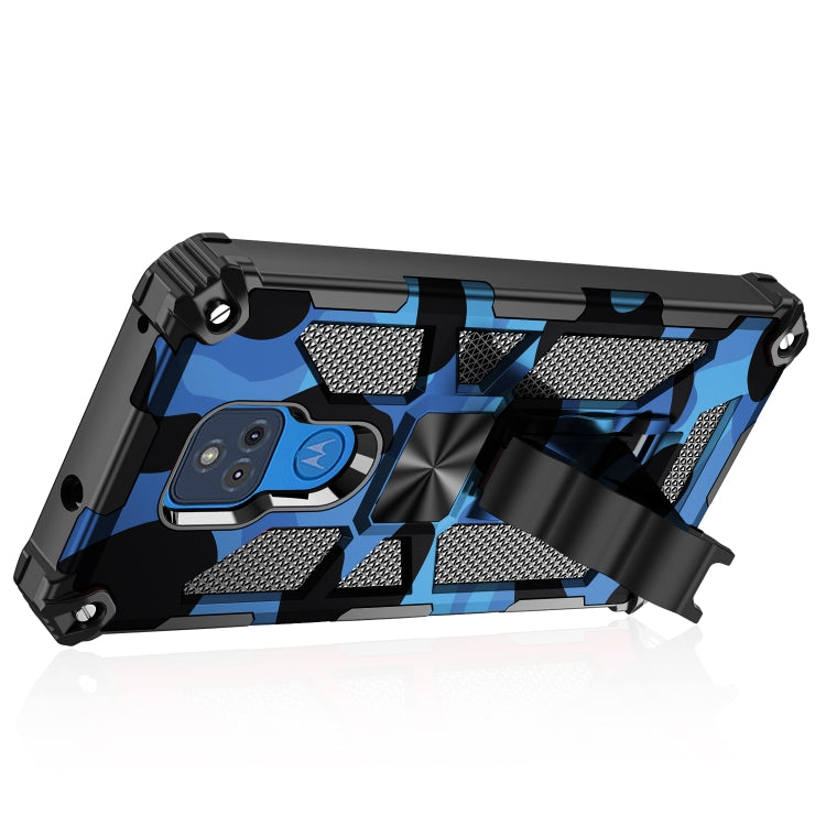 For Motorola Moto G Play (2021) Camouflage Armor Shockproof TPU + PC Magnetic Protective Case with Holder