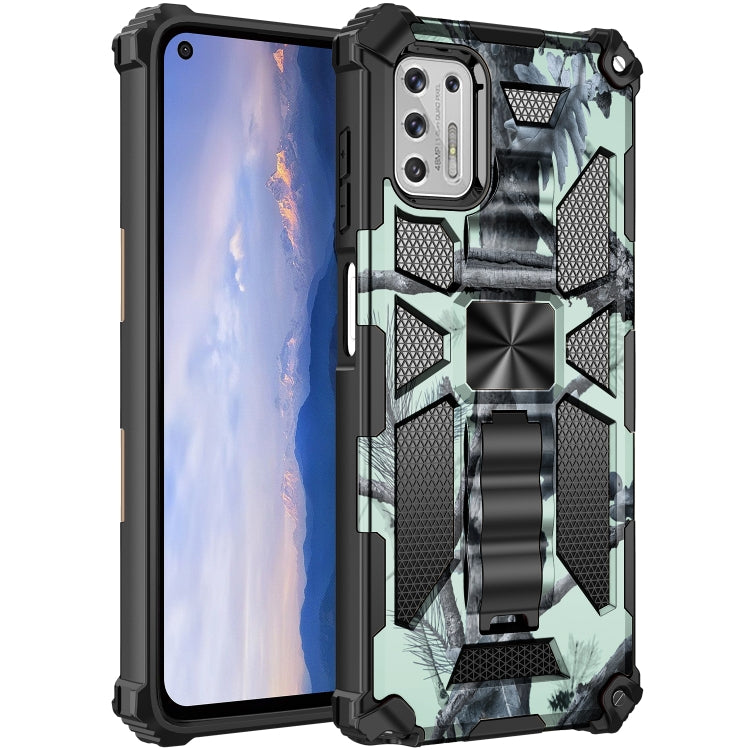 For Motorola Moto G Stylus (2021) Camouflage Armor Shockproof TPU + PC Magnetic Protective Case with Holder