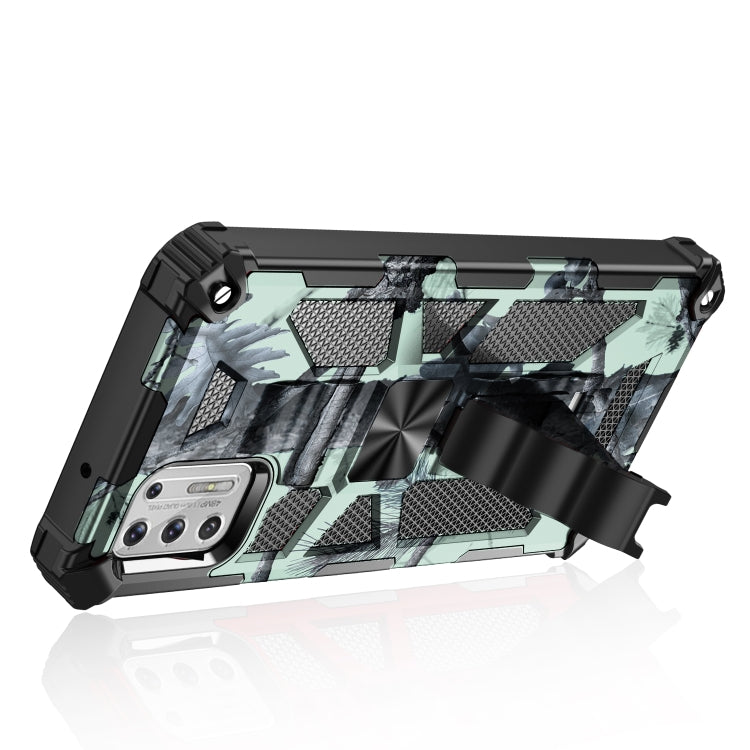 For Motorola Moto G Stylus (2021) Camouflage Armor Shockproof TPU + PC Magnetic Protective Case with Holder