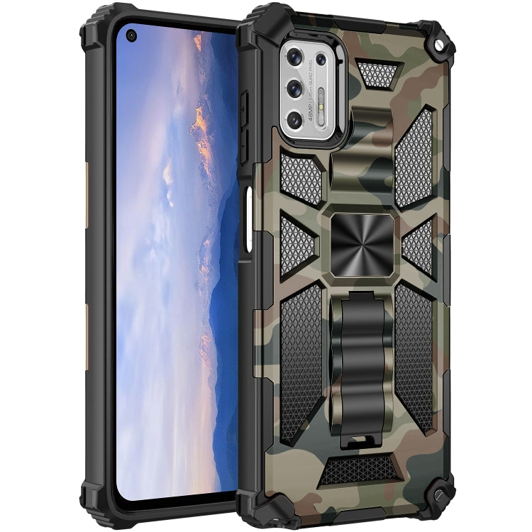 For Motorola Moto G Stylus (2021) Camouflage Armor Shockproof TPU + PC Magnetic Protective Case with Holder