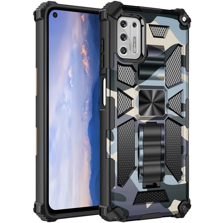 For Motorola Moto G Stylus (2021) Camouflage Armor Shockproof TPU + PC Magnetic Protective Case with Holder