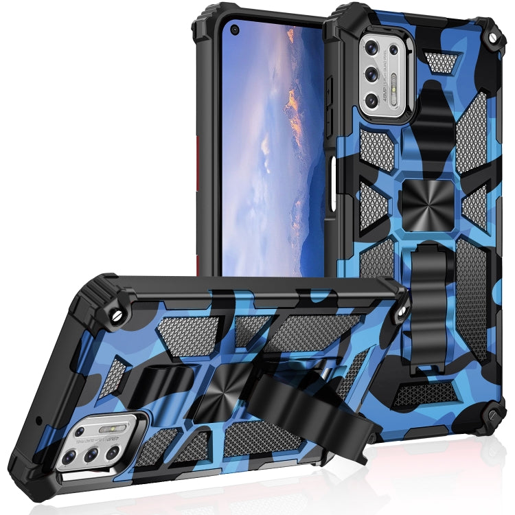 For Motorola Moto G Stylus (2021) Camouflage Armor Shockproof TPU + PC Magnetic Protective Case with Holder