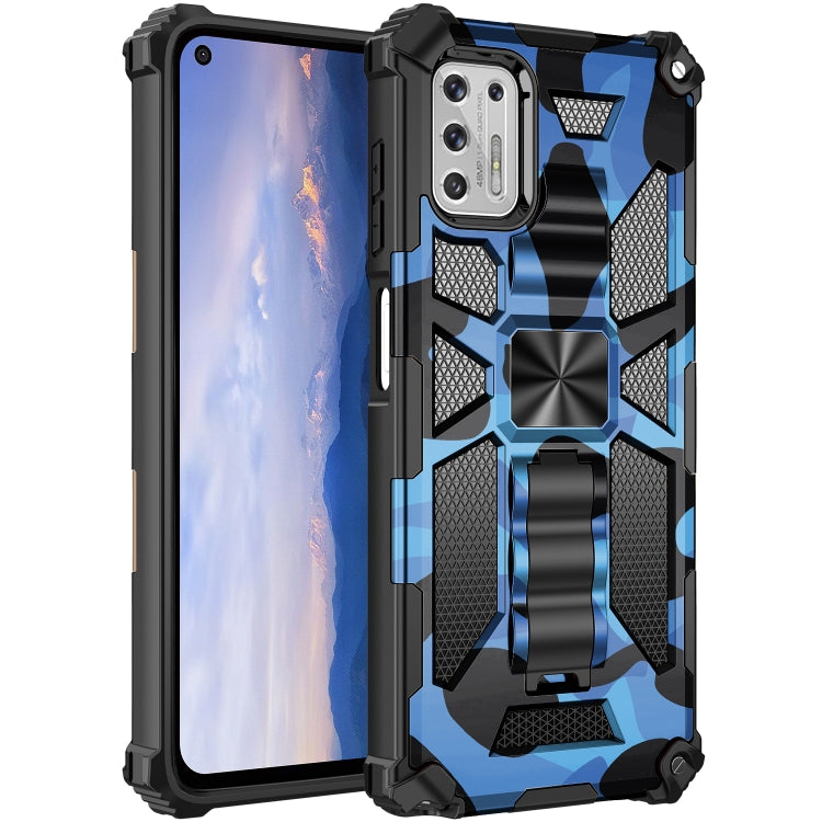 For Motorola Moto G Stylus (2021) Camouflage Armor Shockproof TPU + PC Magnetic Protective Case with Holder