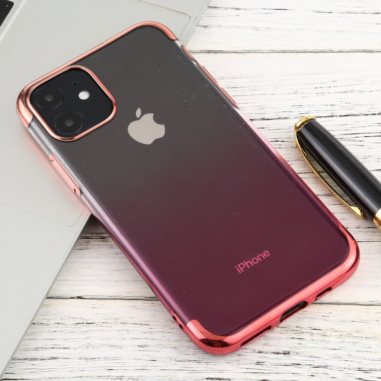 For iPhone 11 Transparent Gradient TPU Anti-Drop And Waterproof Mobile Phone Protective Case