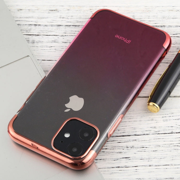 For iPhone 11 Transparent Gradient TPU Anti-Drop And Waterproof Mobile Phone Protective Case