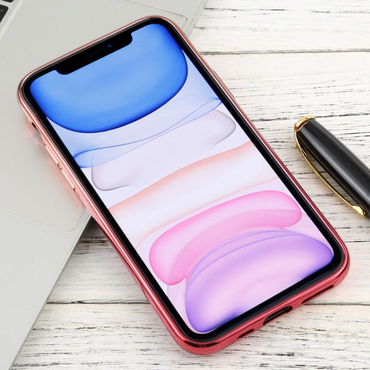 For iPhone 11 Transparent Gradient TPU Anti-Drop And Waterproof Mobile Phone Protective Case