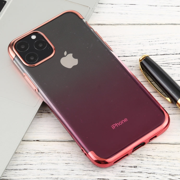 For iPhone 11 Pro Max Transparent Gradient TPU Anti-Drop And Waterproof Mobile Phone Protective Case