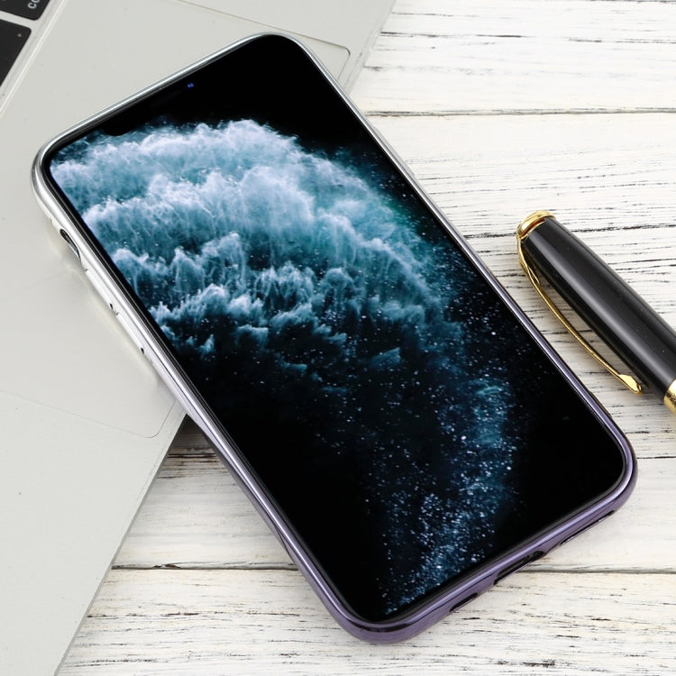 For iPhone 11 Pro Max Transparent Gradient TPU Anti-Drop And Waterproof Mobile Phone Protective Case