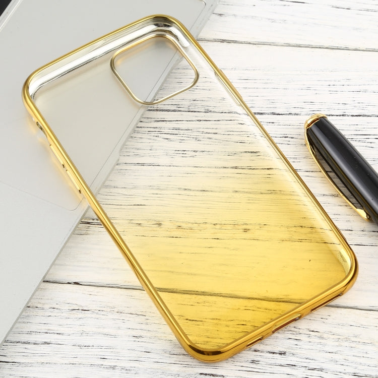 For iPhone 11 Pro Max Transparent Gradient TPU Anti-Drop And Waterproof Mobile Phone Protective Case
