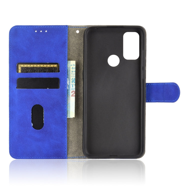 For alcatel 1S (2021) Solid Color Skin Feel Magnetic Buckle Horizontal Flip Calf Texture PU Leather Case with Holder & Card Slots & Wallet