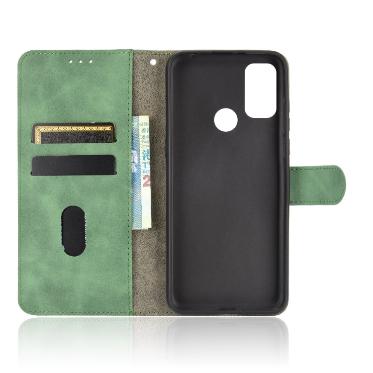 For alcatel 1S (2021) Solid Color Skin Feel Magnetic Buckle Horizontal Flip Calf Texture PU Leather Case with Holder & Card Slots & Wallet