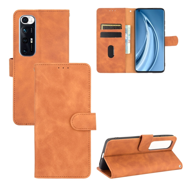 For Xiaomi Mi 10S Solid Color Skin Feel Magnetic Buckle Horizontal Flip Calf Texture PU Leather Case with Holder & Card Slots & Wallet