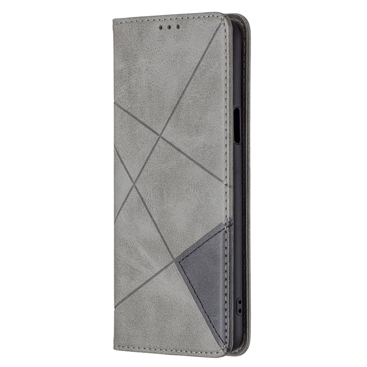 For LG K42 Rhombus Texture Horizontal Flip Magnetic Leather Case with Holder & Card Slots