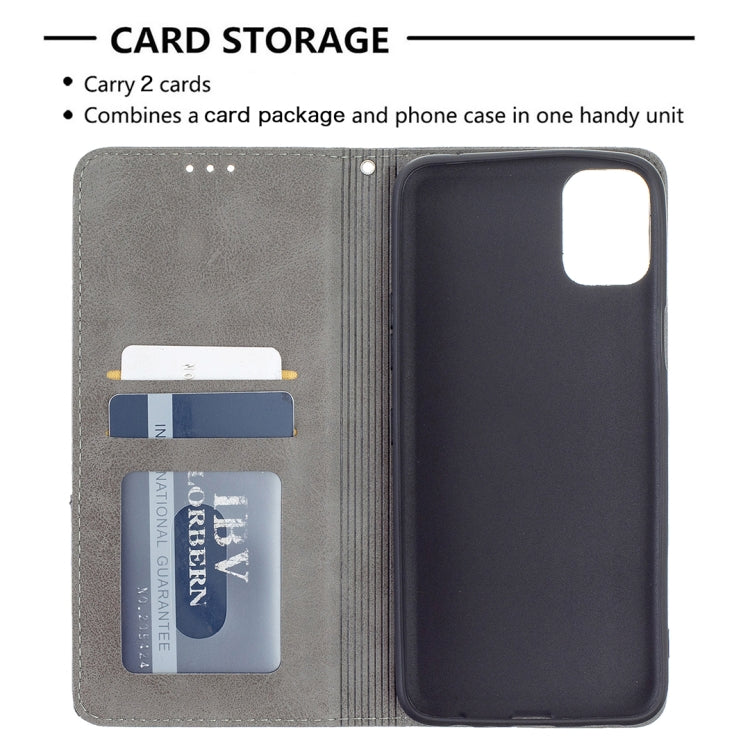 For LG K42 Rhombus Texture Horizontal Flip Magnetic Leather Case with Holder & Card Slots