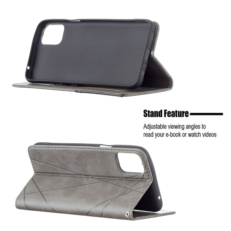 For LG K42 Rhombus Texture Horizontal Flip Magnetic Leather Case with Holder & Card Slots