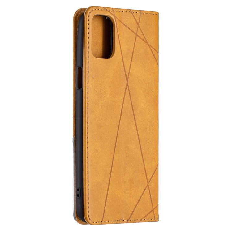 For LG K42 Rhombus Texture Horizontal Flip Magnetic Leather Case with Holder & Card Slots