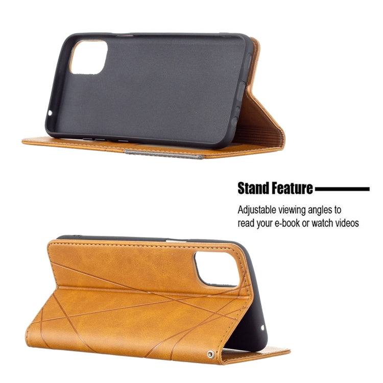 For LG K42 Rhombus Texture Horizontal Flip Magnetic Leather Case with Holder & Card Slots