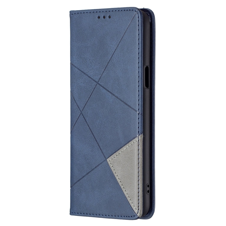 For LG K42 Rhombus Texture Horizontal Flip Magnetic Leather Case with Holder & Card Slots