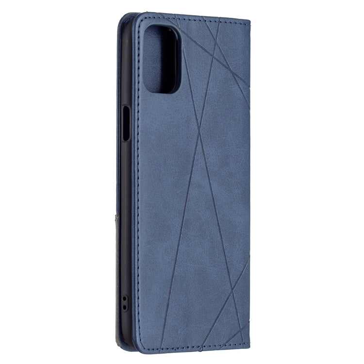 For LG K42 Rhombus Texture Horizontal Flip Magnetic Leather Case with Holder & Card Slots