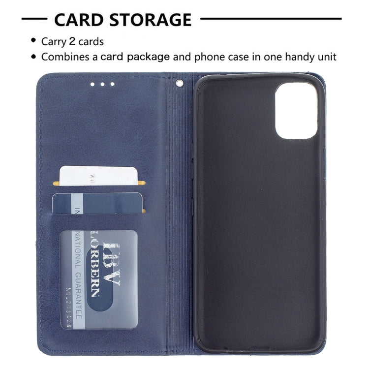 For LG K42 Rhombus Texture Horizontal Flip Magnetic Leather Case with Holder & Card Slots