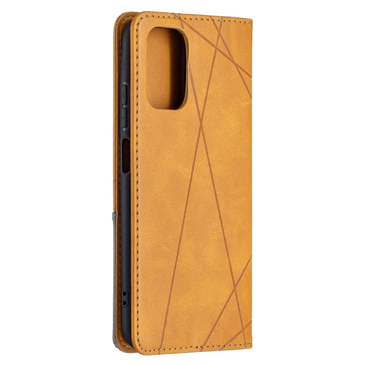 For Xiaomi Redmi Note 10 4G / Note 10s Rhombus Texture Horizontal Flip Magnetic Leather Case with Holder & Card Slots