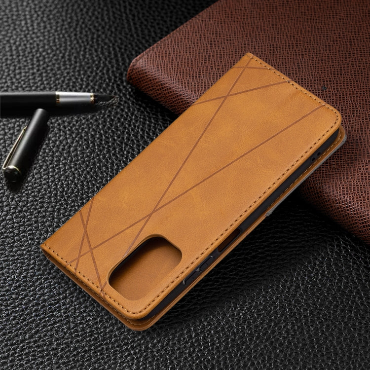 For Xiaomi Redmi Note 10 4G / Note 10s Rhombus Texture Horizontal Flip Magnetic Leather Case with Holder & Card Slots