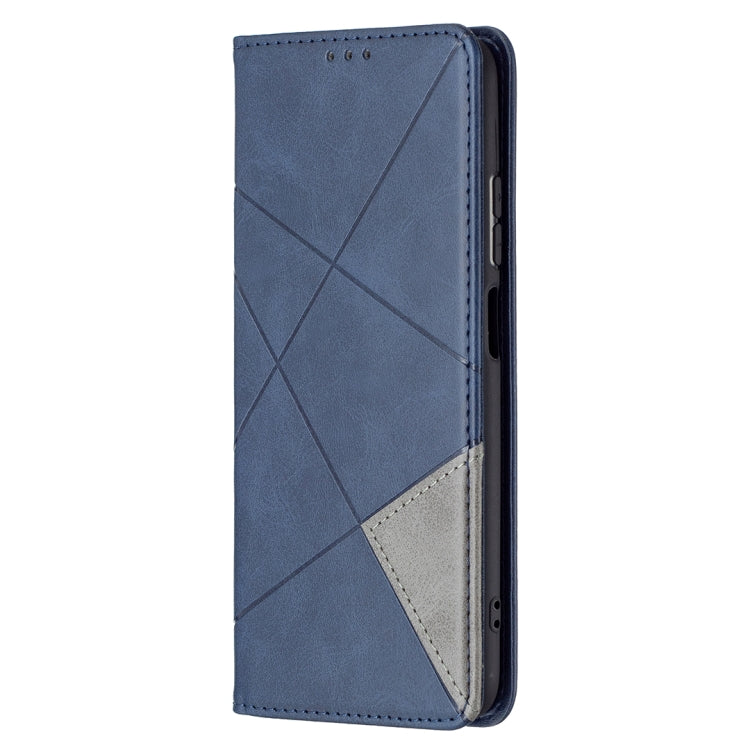 For Xiaomi Redmi Note 10 4G / Note 10s Rhombus Texture Horizontal Flip Magnetic Leather Case with Holder & Card Slots