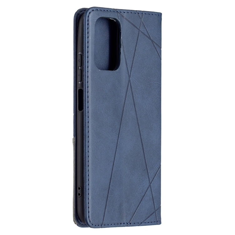 For Xiaomi Redmi Note 10 4G / Note 10s Rhombus Texture Horizontal Flip Magnetic Leather Case with Holder & Card Slots