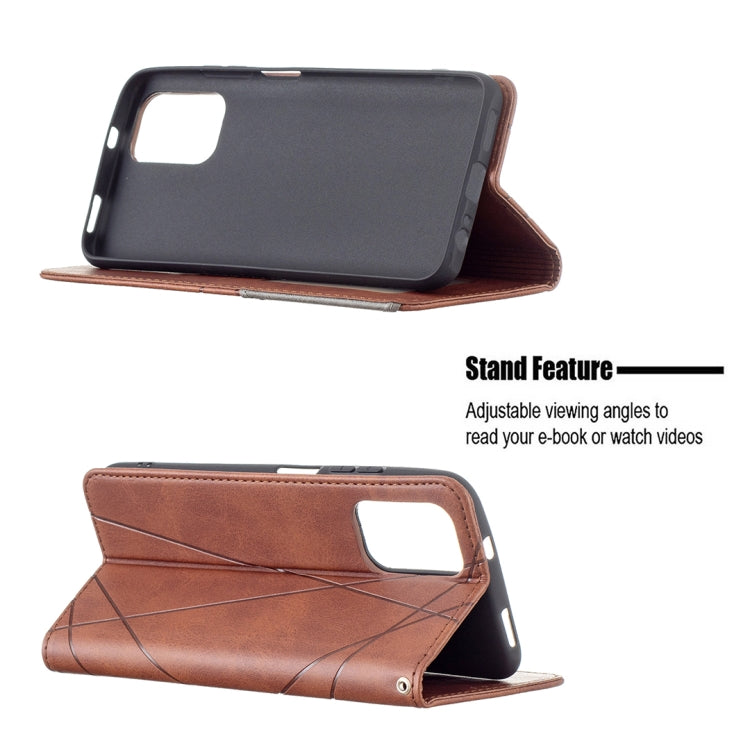 For Xiaomi Redmi Note 10 4G / Note 10s Rhombus Texture Horizontal Flip Magnetic Leather Case with Holder & Card Slots