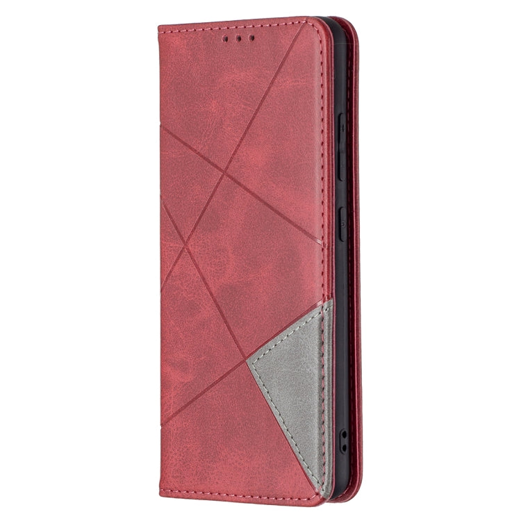 For Samsung Galaxy A32 4G Rhombus Texture Horizontal Flip Magnetic Leather Case with Holder & Card Slots