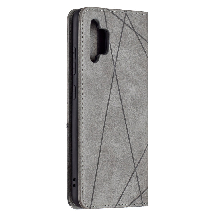 For Samsung Galaxy A32 4G Rhombus Texture Horizontal Flip Magnetic Leather Case with Holder & Card Slots