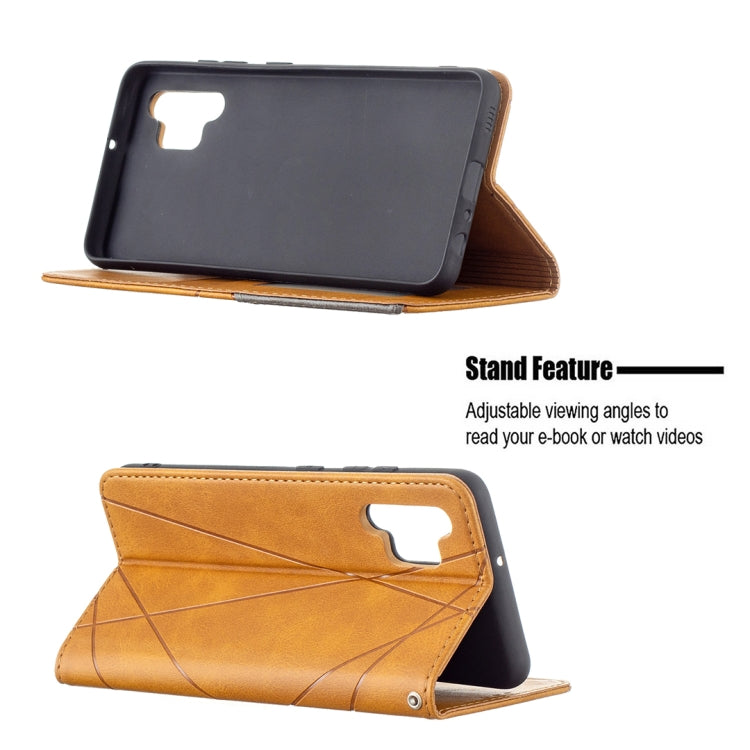 For Samsung Galaxy A32 4G Rhombus Texture Horizontal Flip Magnetic Leather Case with Holder & Card Slots