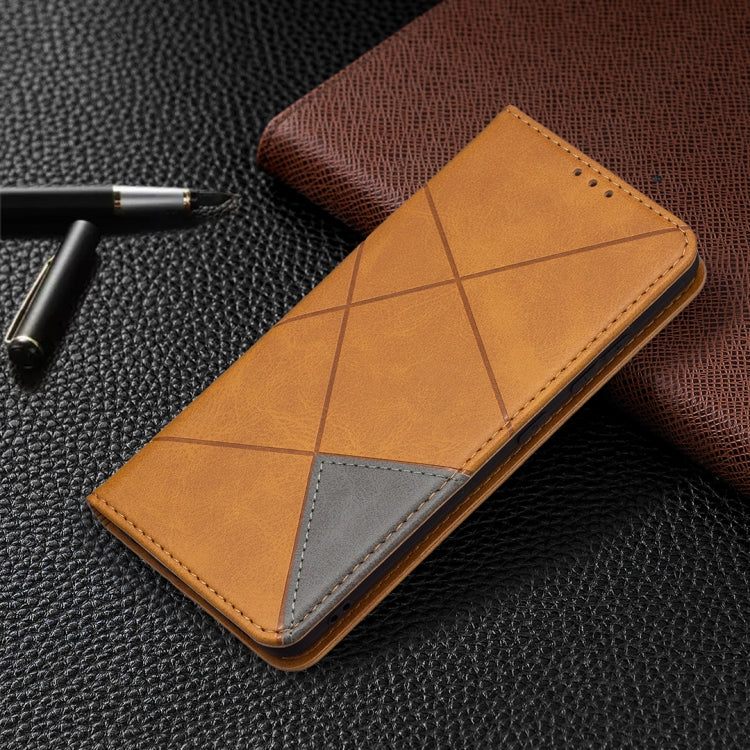 For Samsung Galaxy A32 4G Rhombus Texture Horizontal Flip Magnetic Leather Case with Holder & Card Slots
