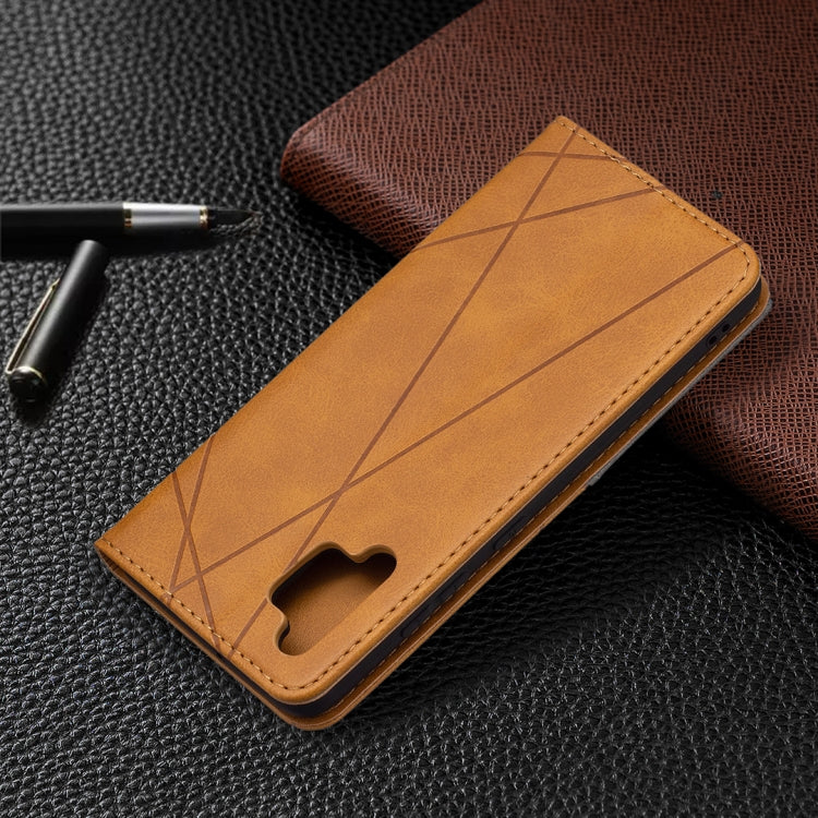 For Samsung Galaxy A32 4G Rhombus Texture Horizontal Flip Magnetic Leather Case with Holder & Card Slots