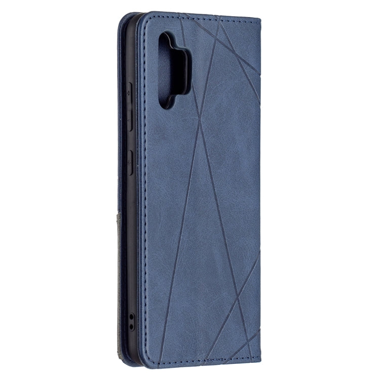 For Samsung Galaxy A32 4G Rhombus Texture Horizontal Flip Magnetic Leather Case with Holder & Card Slots