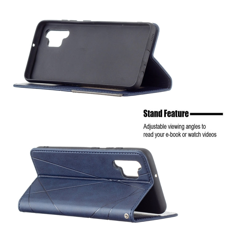 For Samsung Galaxy A32 4G Rhombus Texture Horizontal Flip Magnetic Leather Case with Holder & Card Slots
