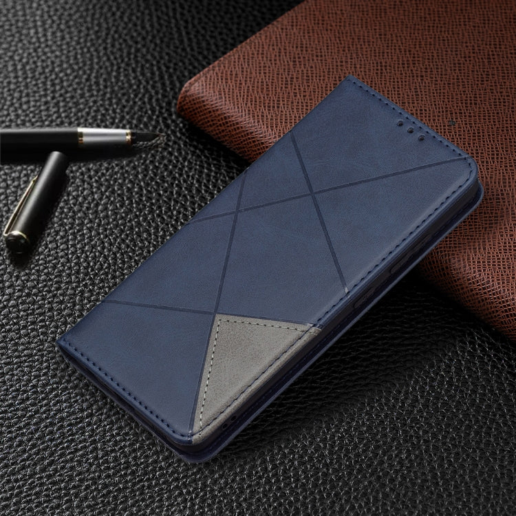 For Samsung Galaxy A32 4G Rhombus Texture Horizontal Flip Magnetic Leather Case with Holder & Card Slots