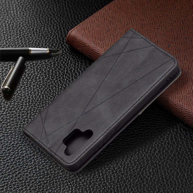 For Samsung Galaxy A32 4G Rhombus Texture Horizontal Flip Magnetic Leather Case with Holder & Card Slots