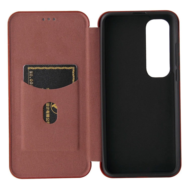 For Xiaomi Mi 10S Carbon Fiber Texture Horizontal Flip TPU + PC + PU Leather Case with Card Slot