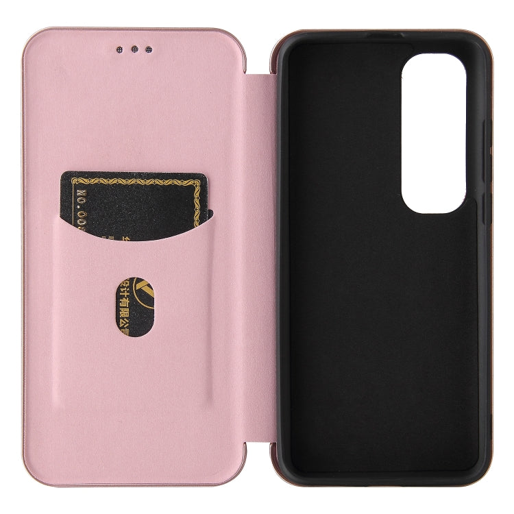 For Xiaomi Mi 10S Carbon Fiber Texture Horizontal Flip TPU + PC + PU Leather Case with Card Slot