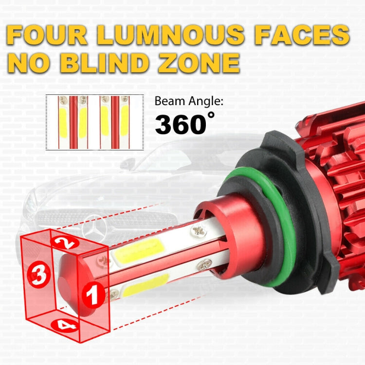 X18 9006 2 PCS DC9-36V / 22W / 6000K / 8000LM IP68 Waterproof Car LED Headlight(White Light)