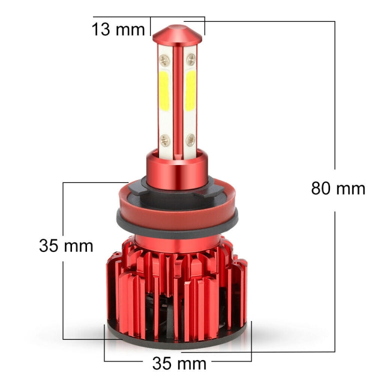 X18 H8 / H9 / H11 2 PCS DC9-36V / 22W / 6000K / 8000LM IP68 Waterproof Car LED Headlight(White Light)