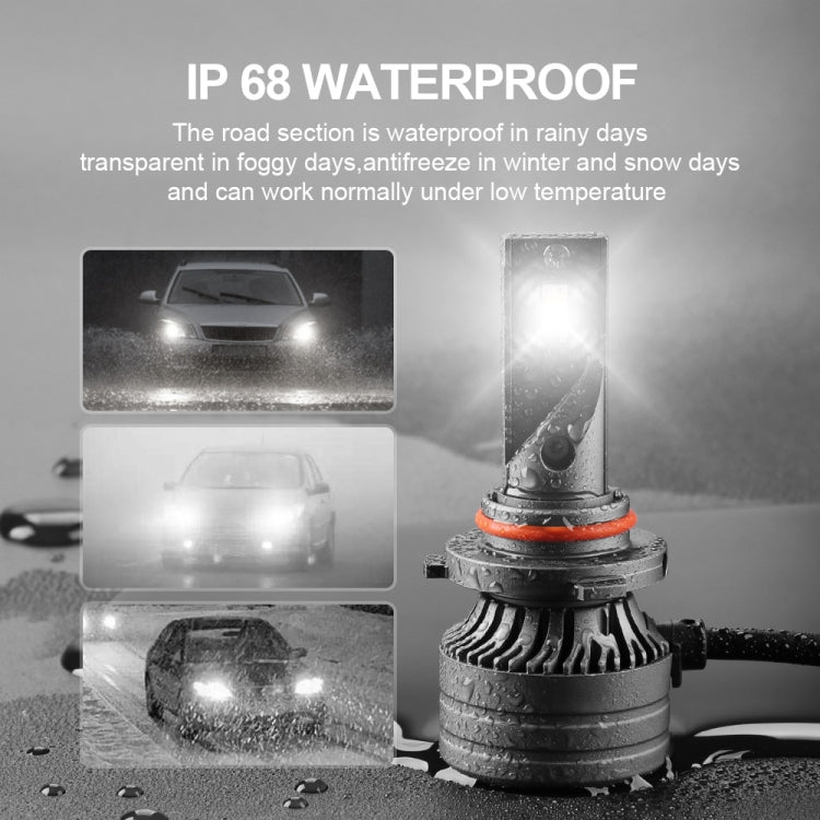 P1 HB3 / 9005 / H10 2 PCS DC9-36V / 30W / 6000K / 10000LM IP68 Waterproof Car LED Headlight(Cold White Light)