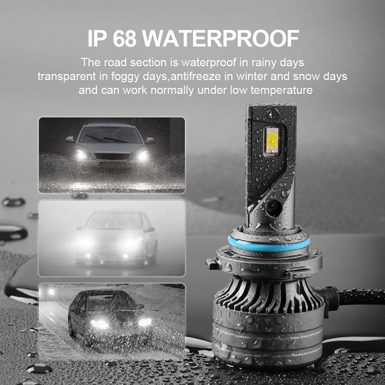 P1 HB4 / 9006 2 PCS DC9-36V / 30W / 6000K / 10000LM IP68 Waterproof Car LED Headlight(Cold White Light)